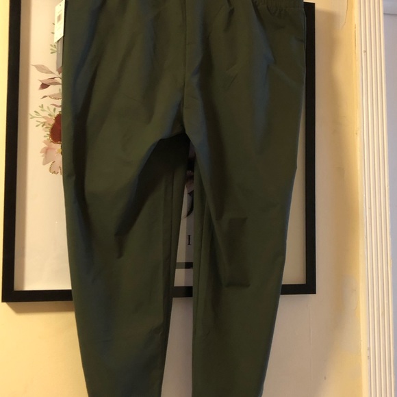 Army green elastic waist joggers - Picture 2 of 2